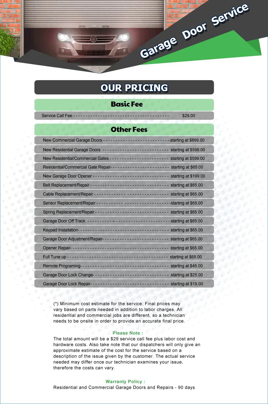 Galaxy Garage Door Service Azusa, CA 626-322-9523